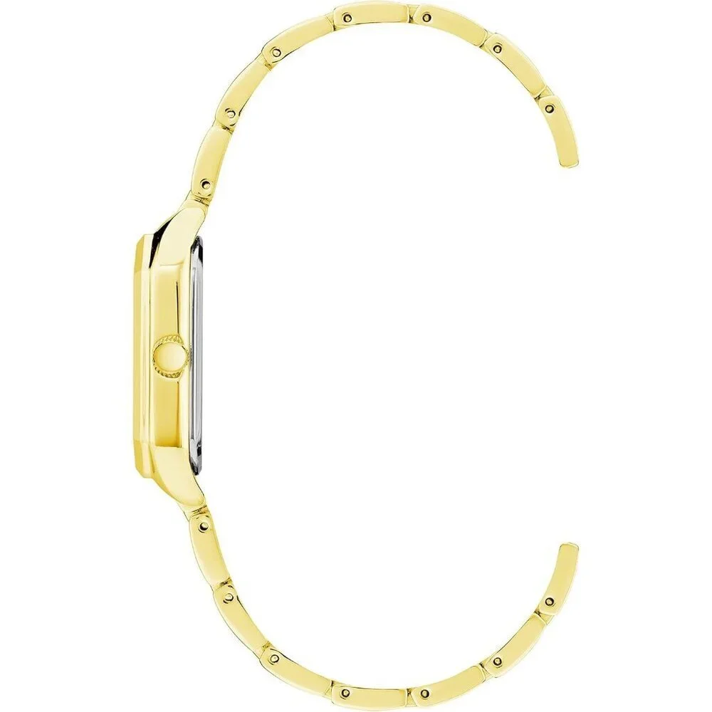 Women's Gold Pink Stainless Steel Water Resistant Bracelet Adjustable Watch